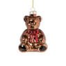 Kersthanger teddybeer - bruin - 6.9x5.4 cm
